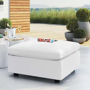 Modway Commix Sunbrella® Outdoor Patio Ottoman in White