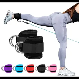 Cable Ankle Straps Double D-Ring Ankle Cuffs For Gym Workouts Glutes Legs Strength Training Brace Support Sport Safety Abductors