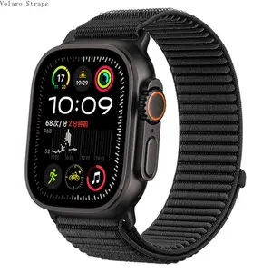 Alpine Loop Nylon Band for Apple Watch, Field Mountain Pattern Sport Strap for Series 1–11/Ultra/SE (38–49mm)