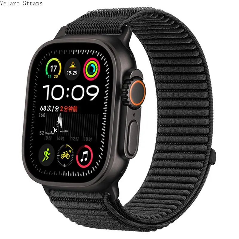 Alpine Loop Nylon Band for Apple Watch, Field Mountain Pattern Sport Strap for Series 1–11/Ultra/SE (38–49mm)