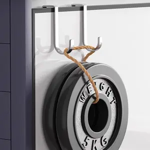 5-Piece Set Stainless Steel Cabinet Door Hooks, Durable Kitchen Storage Solution for Utensils & Cups, Easy Install Design