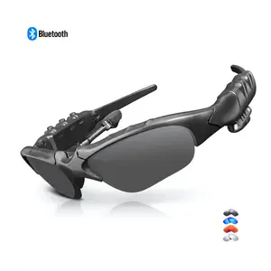 Smart Sport Sunglass – Bluetooth Audio, Foldable Flip-Up Lens, Mirror Coated, Adjustable Fit, Wearable, Wireless Bluetooth Glasses (Black, Blue, Yellow, Mirror Lens)