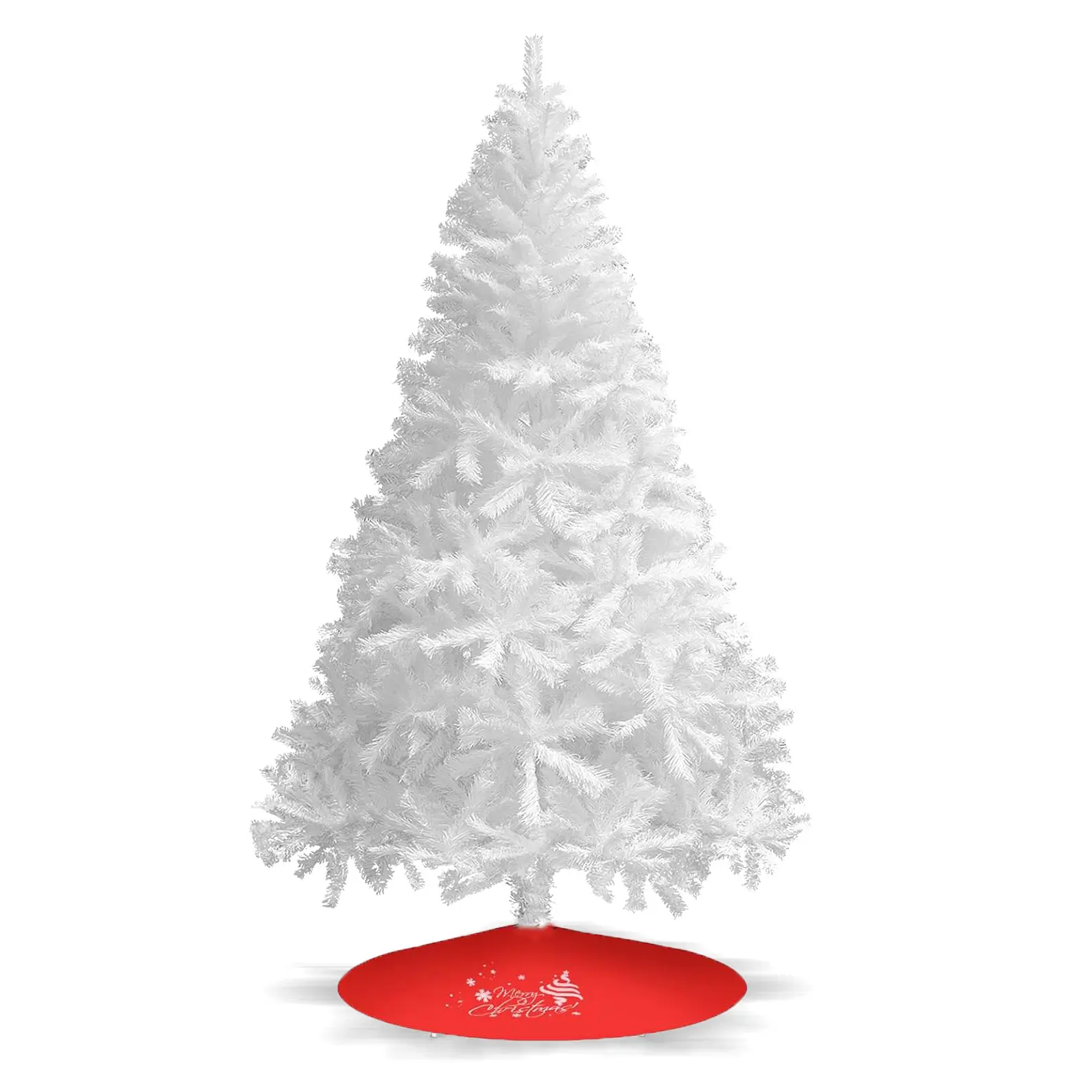 7FT Pre-Artificial Christmas Tree with 1000Branch Tips Metal Hinges & Foldable Base for Easy Assembly Holiday Decor No Lights Ornaments Perfect for Living Room Office and More - Decoration