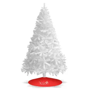 7FT Pre-Artificial Christmas Tree with 1000Branch Tips Metal Hinges & Foldable Base for Easy Assembly Holiday Decor No Lights Ornaments Perfect for Living Room Office and More - Decoration