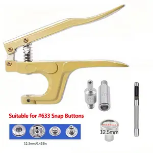 120 Sets Heavy-Duty Metal Snap Fasteners & Pliers Kit, Easy Installation for Clothing, Jackets, Coats, Leather, Durable and Reliable