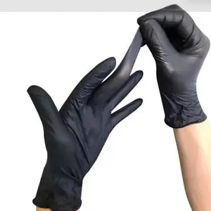 Disposable Nitrile Gloves - Latex-Free & Powder-Free for Beauty Cooking & Cleaning High-Quality Black Protective Items for Multiple Scenarios