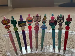 Character Focal Beaded Pen | Handmade Cute Novelty Pen with Black Ink Refill | Fun Gift for Kids & Teens