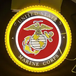 Military-themed Neon Lights Veteran Neon Signs Wall Decor for Man Cave Bedroom Bar Army Themed Gift Art for Christmas Party