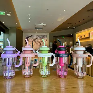40oz Cute Plastic Water Cup with Straw, Portable Outdoor Drinking Cup for Summer School Use, Ideal for Children Cafeteria, Hydration Tumbler