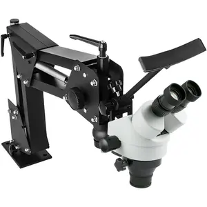 VEVOR Multi-Directional Microscope with Spring Bracket, 7X-45X Magnification Jewelry Microscope, Micro Jewelry Inlaid Stand with Integrated USB Ring LED Light and 360 Ball Vise, for Jewelry InlayVEVOR Super Brand Day