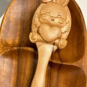 Hand Carved Beech Wood Air Cushion Massage Comb