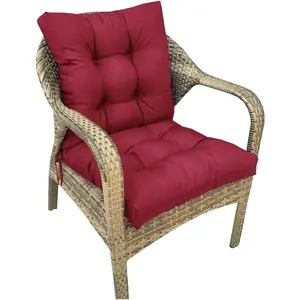 Outdoor Chair Cushions Burgundy  Wicker Chair Cushion with  Thicker Indoor Rocking Chair Pads,41.7"*20.8" for Outdoor Indoor  Office
