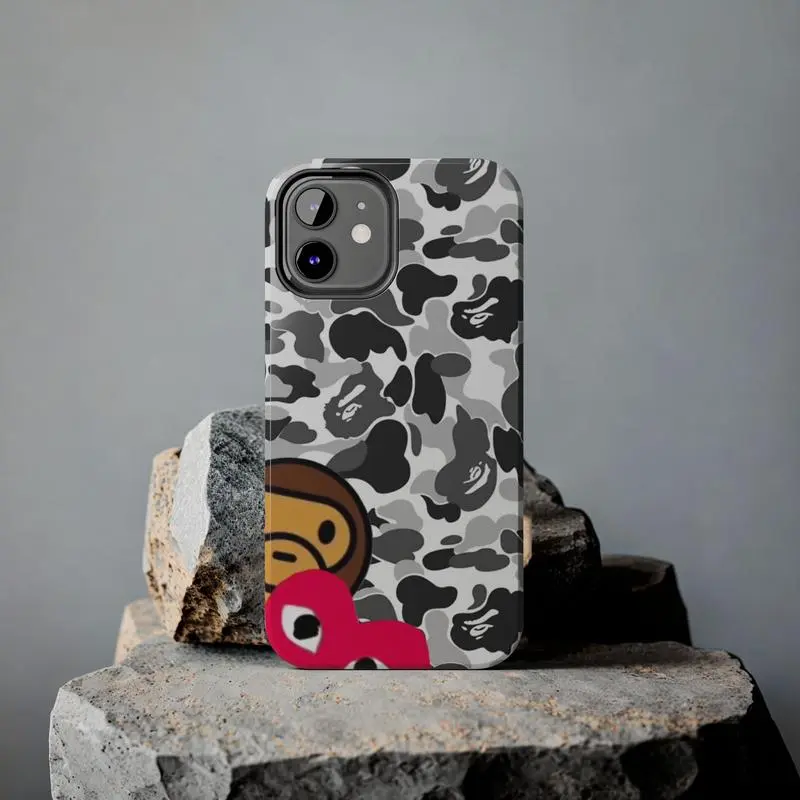 Playing Hearts Broke C4m0 Apes Valentine’s Day Gifts Milo Tough Phone Case for iPhone and Gift for Her and Him Tough phone case For iphone 11 12 13 14 15 16 Pro Promax
