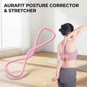 Posture Corrector 8-Shaped Resistance Band, Yoga Stretcher for Chest Shoulder Arm Stretches, Home Office Workout Equipment, Upper Body & Mobility Training Tool for Posture Correction & Muscle Toning