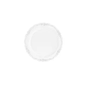 9 In. Clear Victorian Design Plates | 20 Count 9 In. Clear Victorian Design Plates | 20 Count