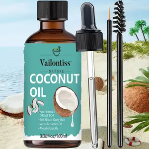 Coconut Oil for Skin and Hair Moisturizing, Premium Carrier Oil for Body Care, Hair Care and Massage, Body Care Product for Women & Men, Cosmetics Oil