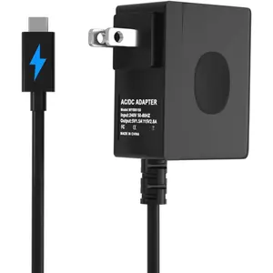 Charger for Nintendo Switch/OLED/Lite, Support Switch TV Dock Mode, 15V 2.6A Fast Charging Adapter with 5FT Charger Cable