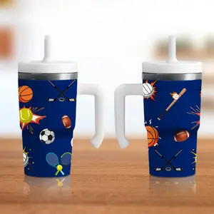 Sport Spill-Proof 20oz Tumbler with Double-Walled Stainless Steel Construction & Kid-Friendly Silicone Straw for Worry-Free Hydration