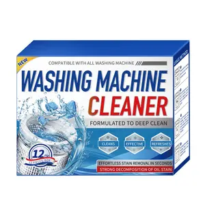 2X Power Deep Cleaning Washing Machine Cleaner Tablets, No More Odor & Pet Fur Enzyme Washing Machine Cleaning Tablets, Washer Cleaner For HE Top Front Load, Septic Safe, 12 Counts