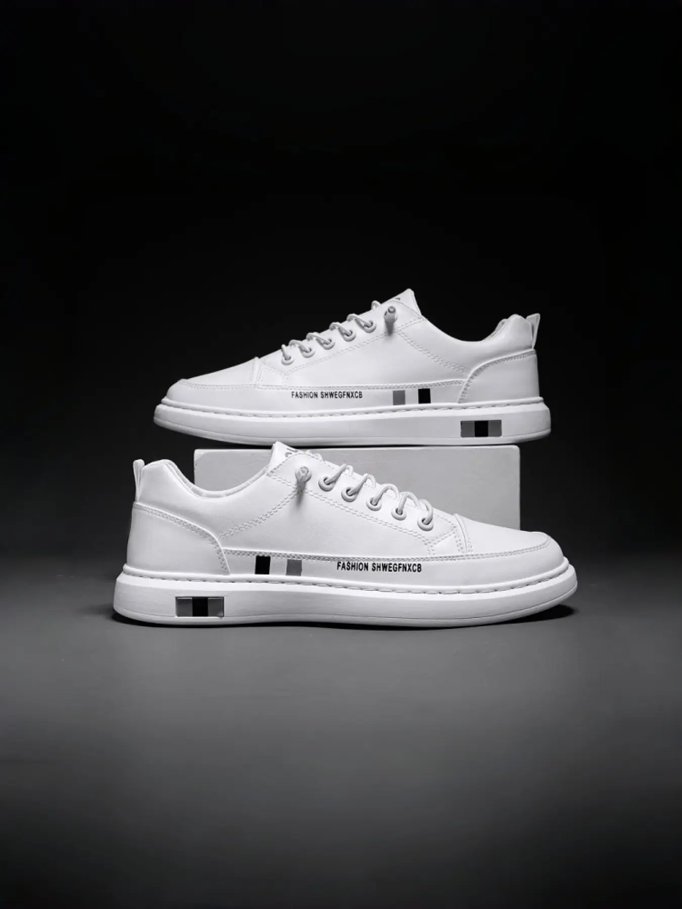 Men's Korean Style White Shoes | Leather Skate Sneakers | Classic Casual Wear | Walking Shoes | Athletic Sports Shoes | Breathable Casual Shoes | Athletic Trainer Sneaker | Casual Breathable Footwear | Casual Trainers