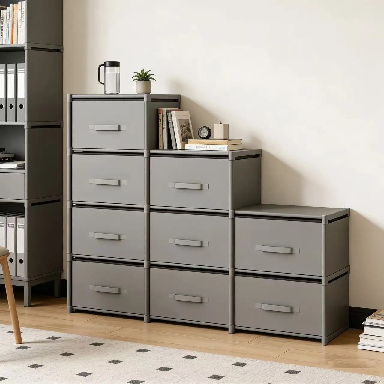 Drawer Storage Cabinet, Office Supplies Organizer, Multi-Drawer Unit ...