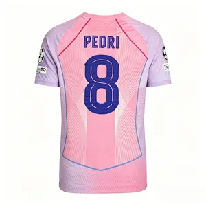 Pedri #8 2026 FCB Pink short sleeve Soccer Jersey