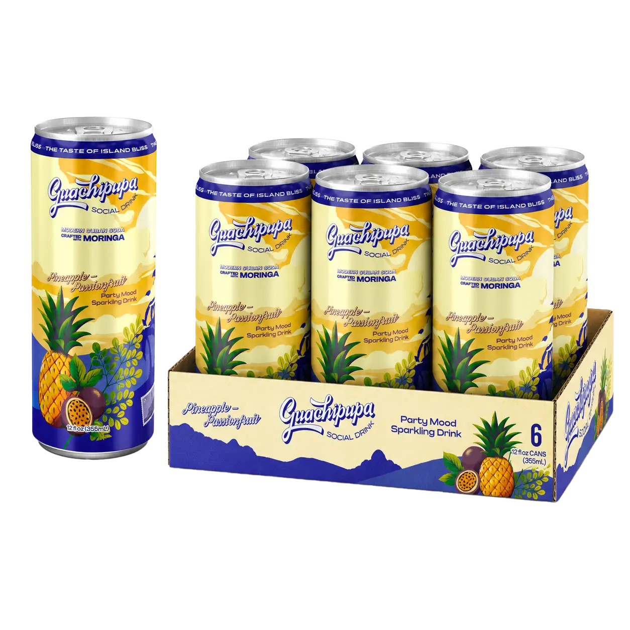 Party Mood 6-Pack Low Calorie Soda with Moringa