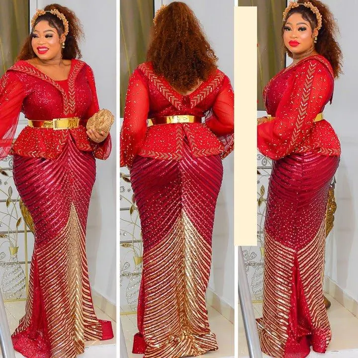 Elegant Burgundy Sequin Embellished Peplum Maxi Dress for Mother of The Bride Wedding Guest Christmas Holiday Party Cocktail Dinner Gala Birthday Photoshoot Engagement Ceremony Anniversary Grad Turkey Party Dresses for Women Plus Size 12-20