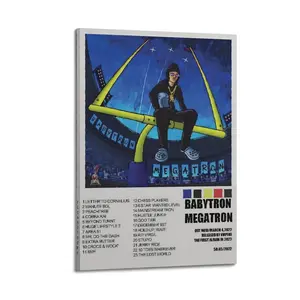 MegaTron-BabyTron Album Modern Art Deco Painting Art Poster Wall Decoration Wall Poster Art Wall Rich Art Painting Corridor Art Painting Decoration Durable Digital Print Artistic