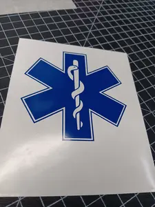 EMS Star of Life Decal Sticker - High-Quality Vinyl - Easy Application - Custom Colors Available
