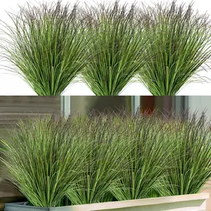 24PCS/12PCS Artificial Plants, Shrubs Wheat Grass Greenery Stems for Home Decor, Fake Tall Grass Plant for Outdoor Indoor Decor, Faux Pampas Grass