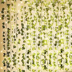 300 LED Fairy Lights with 12 Vines, LED Curtain Lights with Ivy for Dorm, Wedding, Party, Wall, Indoor, Outdoor Bedroom Decoration