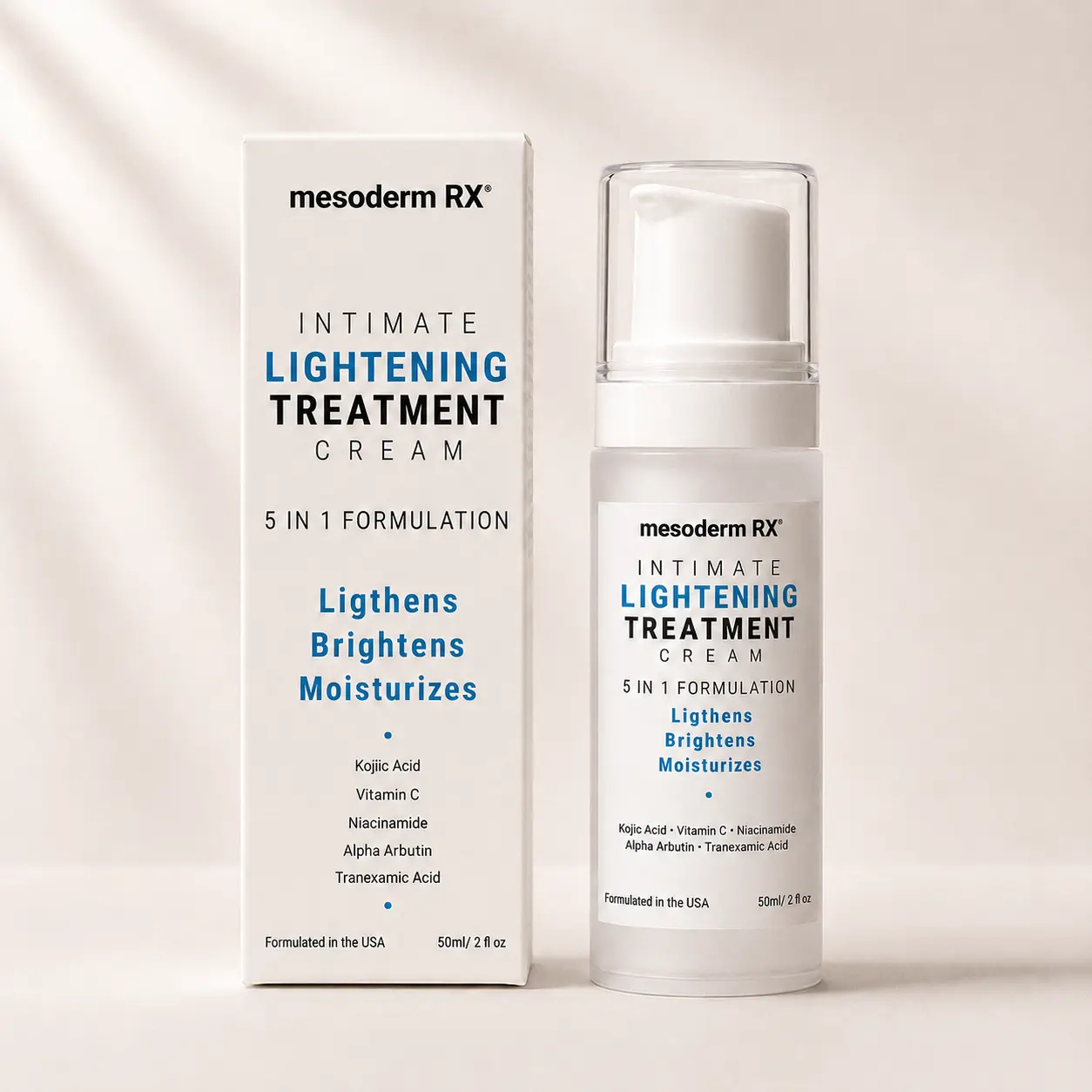 [Mesoderm RX] Intimate Cream for Dark Spots & Uneven Tone - Underarms, Bikini Area, Knees & Elbows