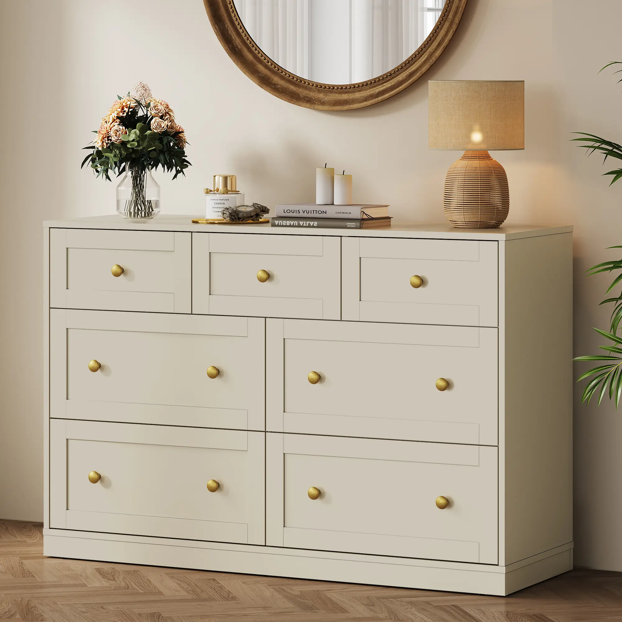7 drawers-Beige