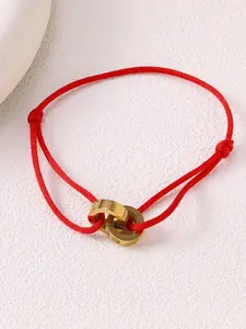 Hot Selling Multi-Color Adjustable Dual Ring Rope Couple Braided Hand Cuff, Couple Bracelet, Braided Bracelets, Stylish Accessory for Couples, Perfect Gift Idea