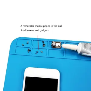 Soldering Mat 30x20cm Heat Resistant Silicone Repair Pad for Electronics DIY Soldering Station Kit with Anti-Static & Magnetic Surface for Phone Watch PC Repair Tools OrganizationSurfozeSurfoze