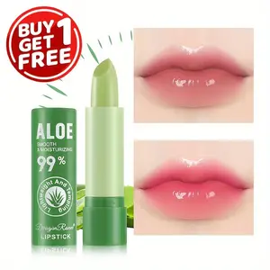 Buy 1 Get 1 Free - 2pcs Color Changing Glossy Lip Balm for Women, Moisturizing & Nourishing with Aloe Vera, Berry Shades, Suitable for All Skin Types