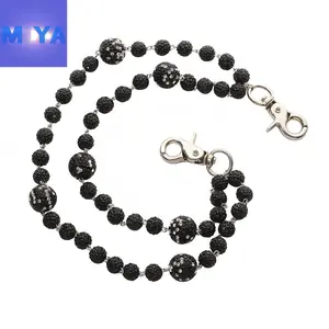 Iced Out Black Jeans Chain, Hip Hop Belt Chain Accessory, Urban Street Fashion Metal Pants Chain for Men Women