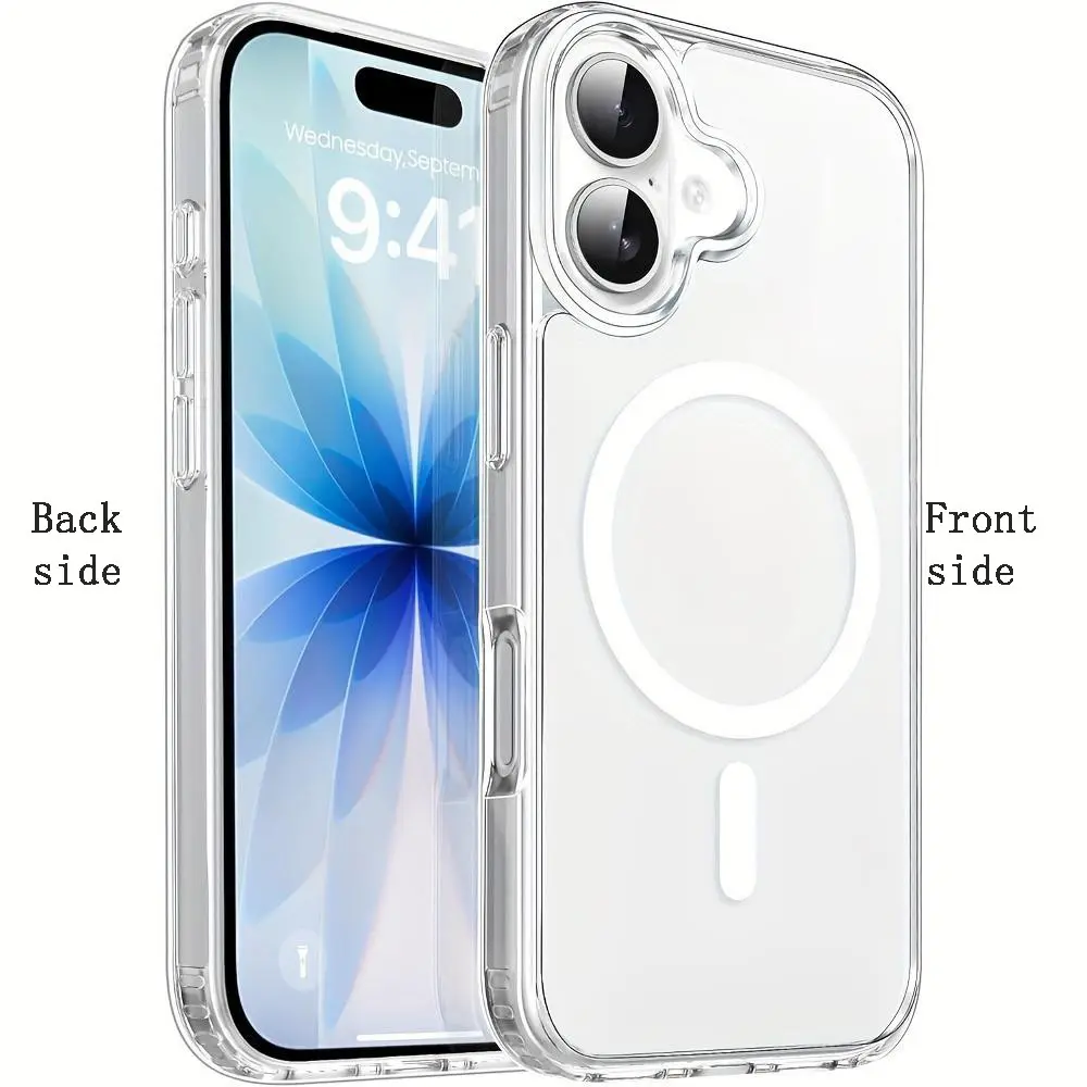 Luxury Transparent Anti-Drop Phone Case Cover, Classic Design, Wireless Charging Compatible, Shockproof, Fade-Resistant, Protection, for Apple iPhone Tailor-made for 11, 12, 13, 14, 15, 16, 17 Pro, Pro Max, Plus and Air models