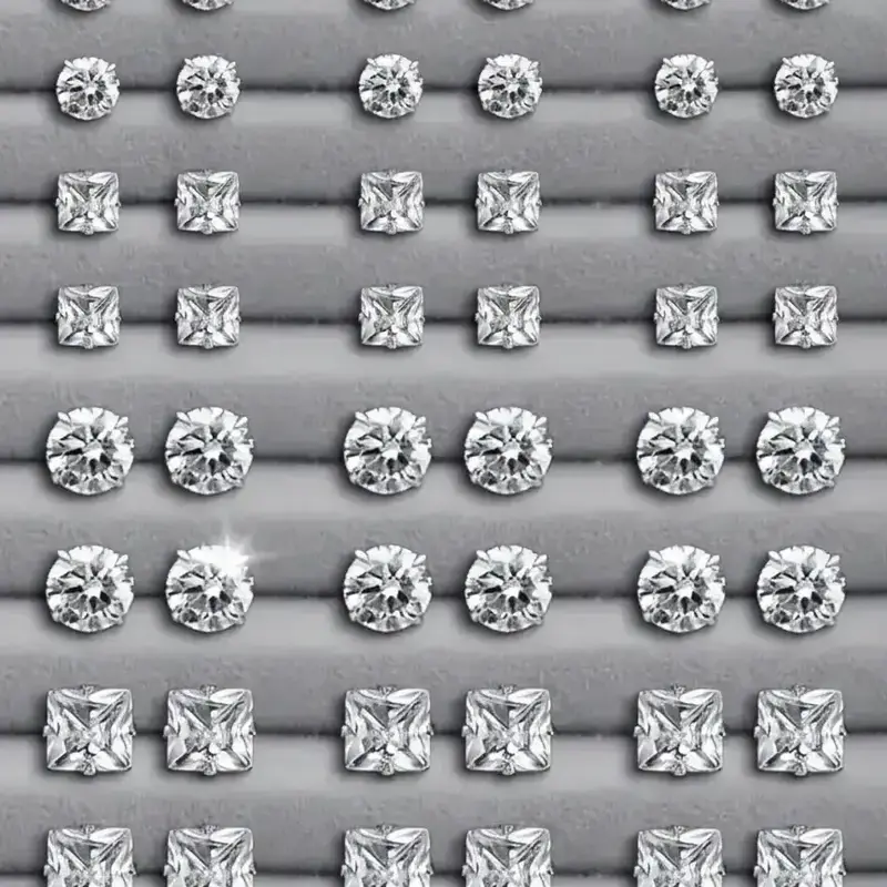 Rhinestone Stud Earrings Set, Earring Stacking Set, Fashionable Jewelry for Women & Men, Trendy All-match & Exquisite Jewelry for Birthday Gift, Ear Studs, Stud Earring Pack