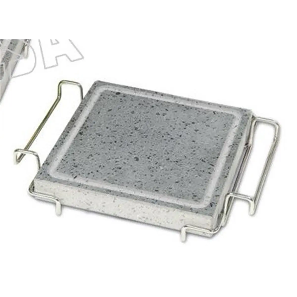 8.5 x 8.5 in. Square Lava Rock Plate with Stand