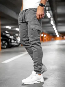 Men's Fall Winter New Multi-Pocket Drawstring Casual Activewear Athletic Sportswear Sports Workwear Pants, Fashion Trendy Heavy Fabric, Ribbed Waistband, Valentine's Gift