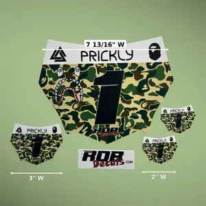 MotoCutz  Plate Decal — Green Designer Camo