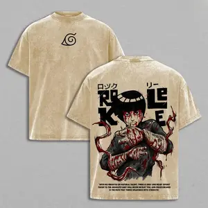 Rock Lee Tee Washed – Naruto Anime Manga Vintage Washed Heavy Cotton Oversized T-Shirt & Hoodie, Double Printed Retro Unisex Streetwear Graphic Top, Taijutsu Fighter Edition, Multi-Color Anime Merch men georgia outfit lemon demon logo print gift