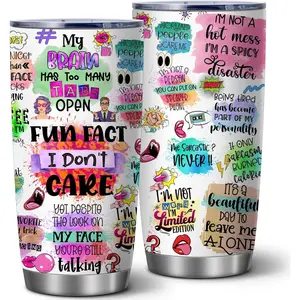 20 Ounce Funny Sarcastic Quotes for Women, Birthday Gift for Women and Girls, Idea for Best Friends, Coworkers, Mom, Wife, Travel Mug, Mother's Day Gift