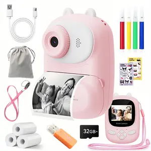 Instant print children's camera, 1080P printable camera, suitable for 3-12 years,  perfect birthday or Christmas gift, disposable camera instant print