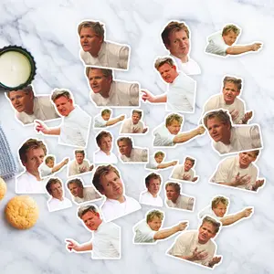 Stickers Pack 20 Pcs Angry Bottle Colorful Gordon Aesthetic Ramsay Skateboard Meme Laptop Waterproof Car Luggage Bumper Bike Guitar Water Vinyl