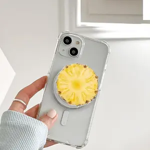 Realistic Pineapple Phone Grip, Cute Summer Fruit Phone Stand, Tropical Pineapple Slice Accessory, Fruit Phone Grip, Beach Vibe Grip