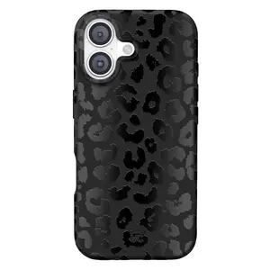 Velvet Caviar Black Leopard Print iPhone Case - Cute and stylish iPhone case, compatible with iPhone 17-11, Pro Max, Pro Plus and Samsung S25-22. Features a fashionable and girly design and shockproof protection.