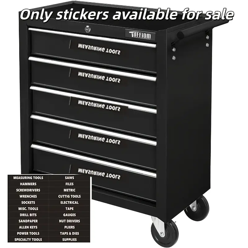 22-Piece Heavy Duty Tool Box Finisher with 1 Label System - Industrial Strength Tool Box Label, Craftsman Compatible, for Garage, Studio, Studio Finishing, Durable Adhesives, High Quality Adhesives